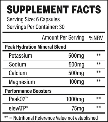 Trained By JP Peak Hydration 180caps image 1