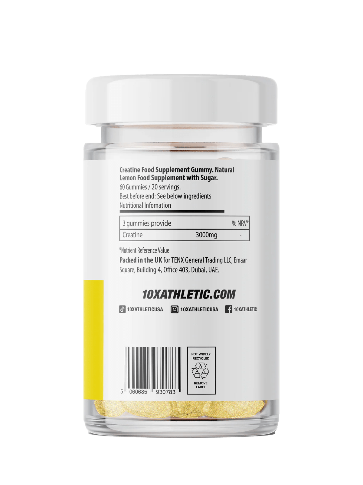 10X Athletic Creatine Gummies 60 Softgels