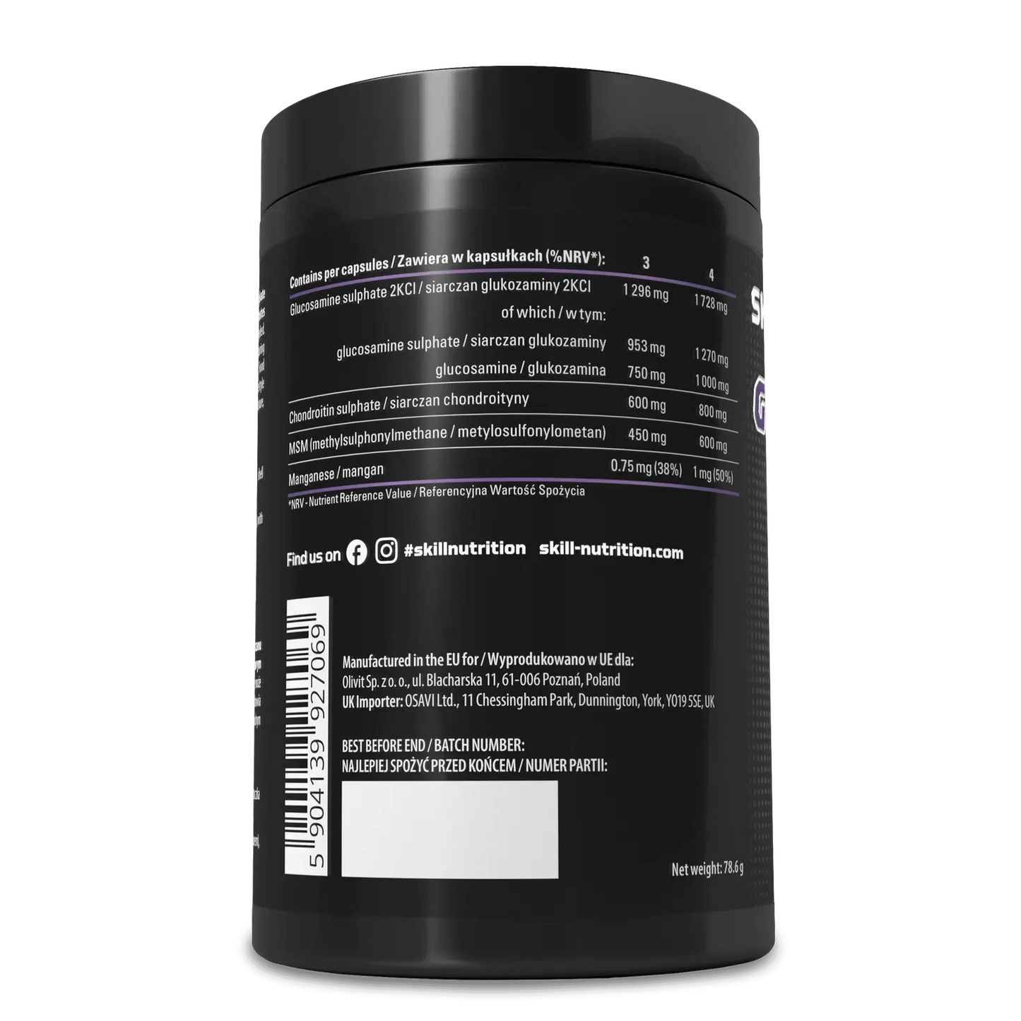 SkillNutrition Glucosamine Chondroitin MSM