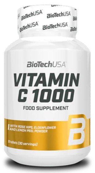 BiotechUSA Vitamin C 1000 supplement bottle on a white background