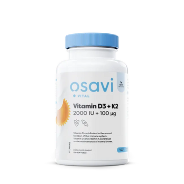 OSAVI Vitamin D3 + K2, 2000 IU + 100 μg