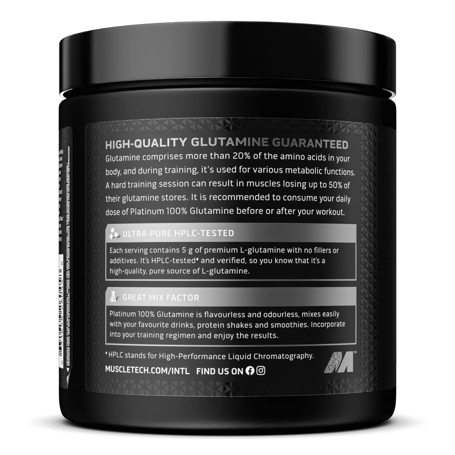 Muscletech Platinum 100% Glutamine 300g image 1