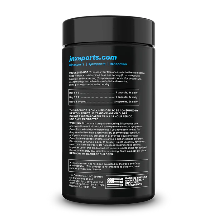 JNX Sports The Omen! Non-Stimulant Fat Burner100 vcaps image 1
