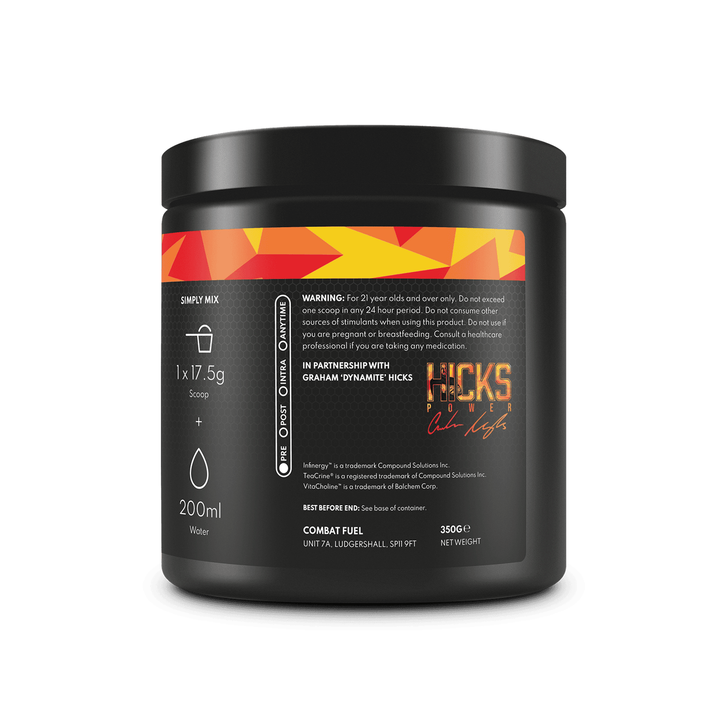 Combat Fuel Dynamite Pre-Workout 350g image 2