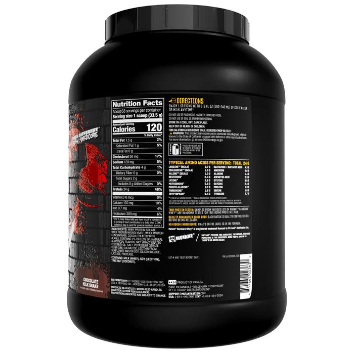 Mutant Hardcore Whey - 2270 grams image 1