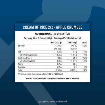 Applied Nutrition Cream Of Rice 2kg image 1