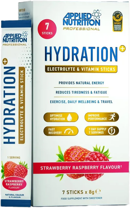 Applied Nutrition Hydration+ Electrolyte & Vitamin Powder Sticks 7x8g image 0