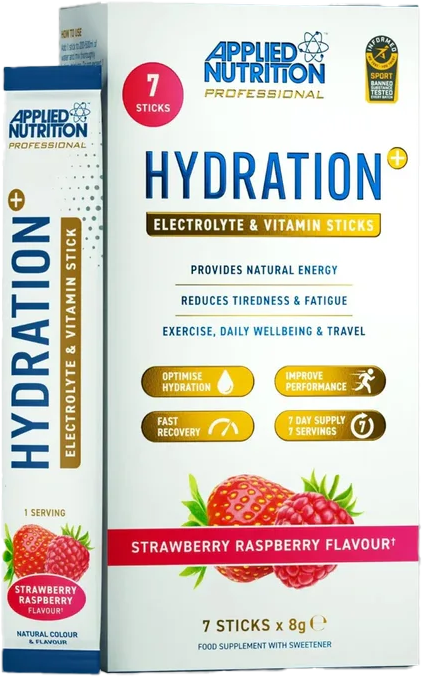 Applied Nutrition Hydration+ Electrolyte & Vitamin Powder Sticks 7x8g image 0
