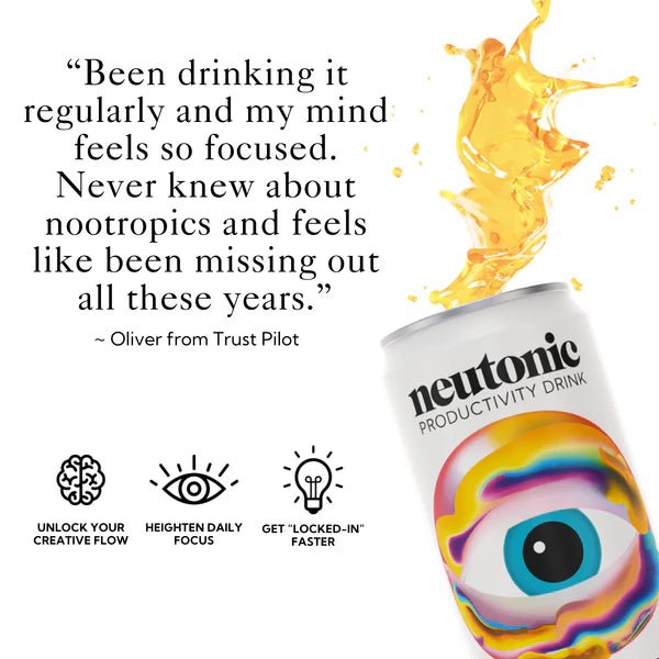 Neutonic Productivity Drink 12x330ml – Nootropic Energy & Focus Blend image 2