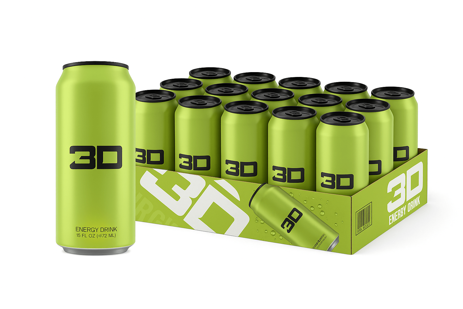 3D Energy Drink Cans