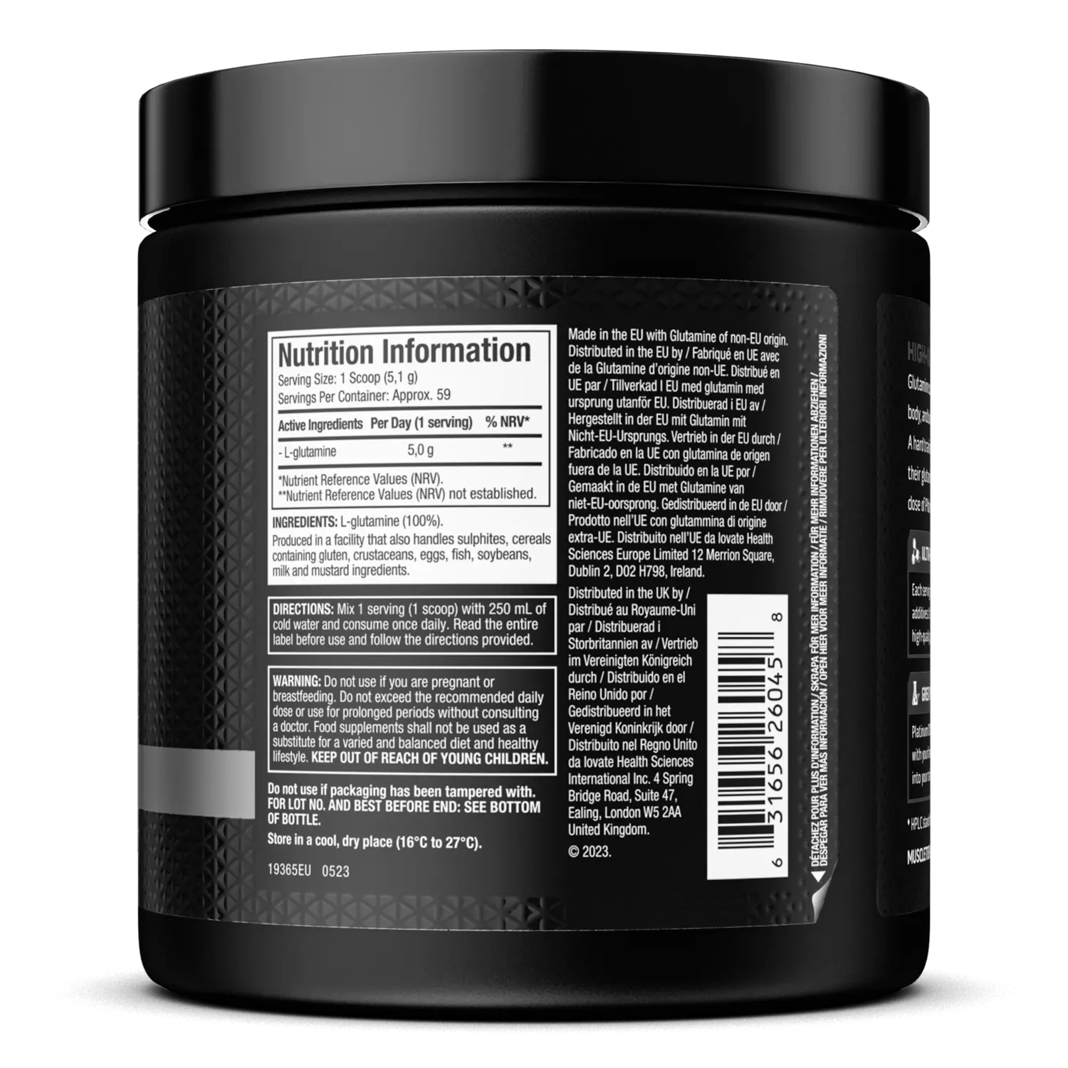 Muscletech Platinum 100% Glutamine 300g image 2