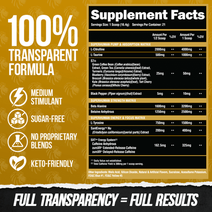 Alpha Lion SuperHuman Pre Workout 342.3g image 8
