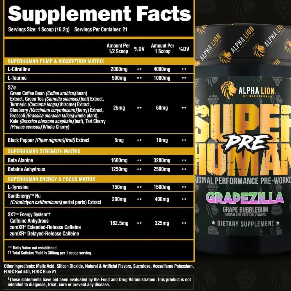 Alpha Lion SuperHuman Pre Workout 342.3g image 9
