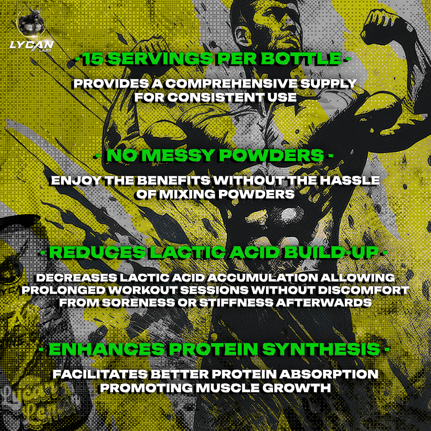 Lycan Labs Untamed Creatine Gummies – Lemon (300g, 90 Gummies) image 3