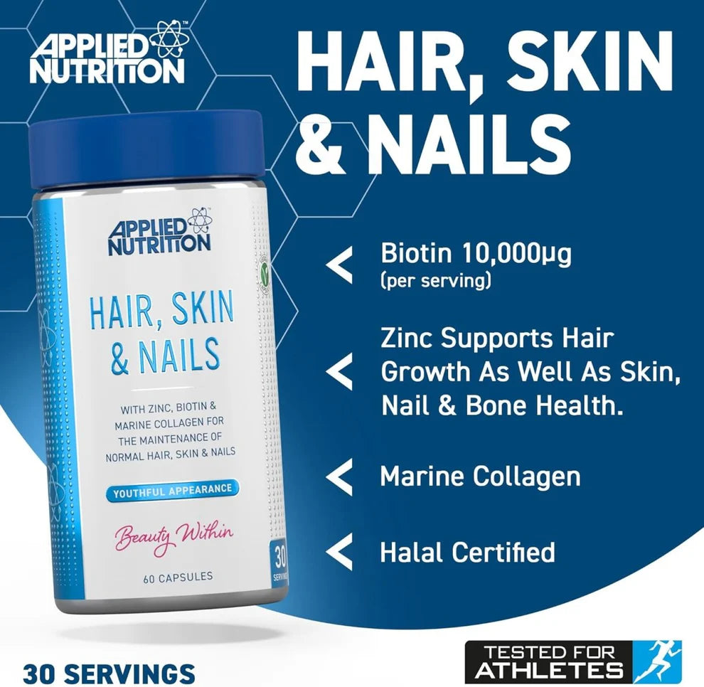 Applied Nutrition Hair Skin and Nails Collagen Capsules