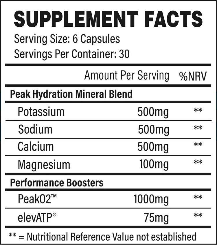 Trained By JP Peak Hydration 180caps image 1