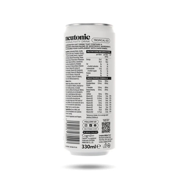 Neutonic Productivity Drink 12x330ml – Nootropic Energy & Focus Blend image 7