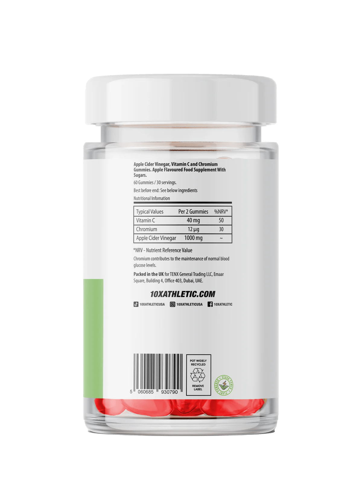 10X Athletic Apple Cider Vinegar Gummies 60Softgels