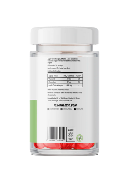 10X Athletic Apple Cider Vinegar Gummies 60Softgels