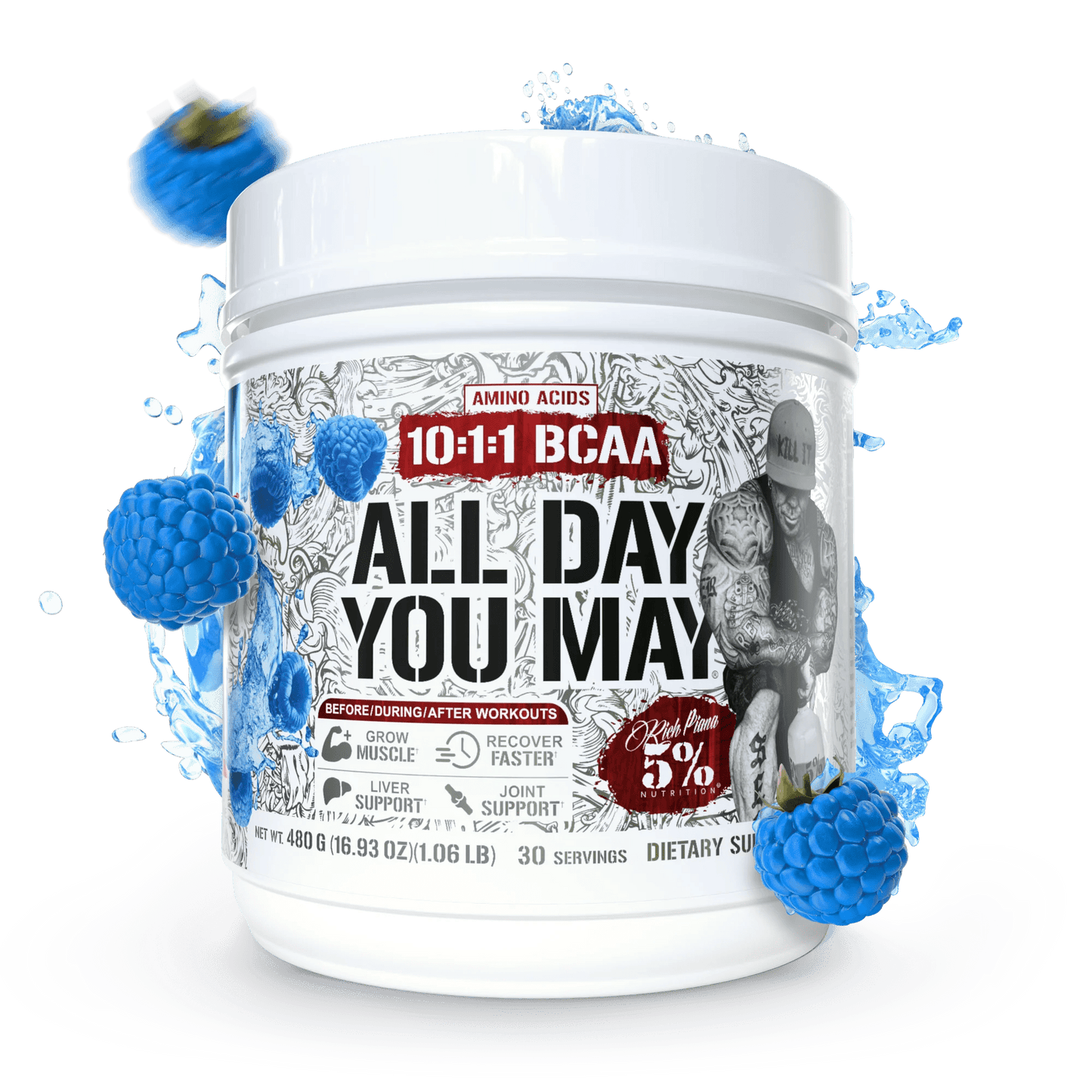 Rich Piana 5% Nutrition All Day You May Legendary Series 465g