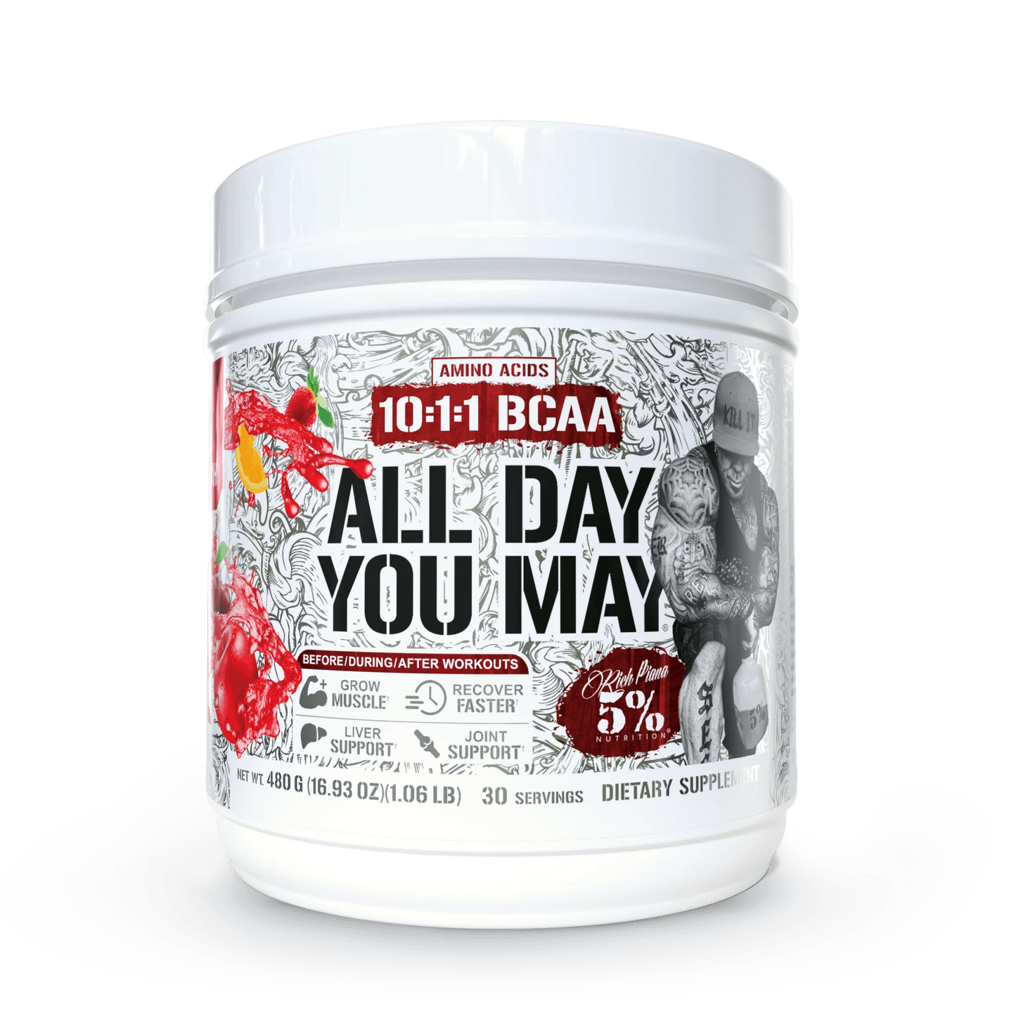 Rich Piana 5% Nutrition All Day You May Legendary Series 465g