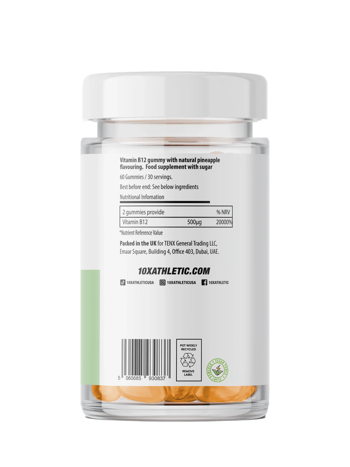 10X Athletic B12 Gummies 60Softgels