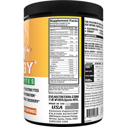 EVLution Nutrition BCAA Energy + Electrolytes