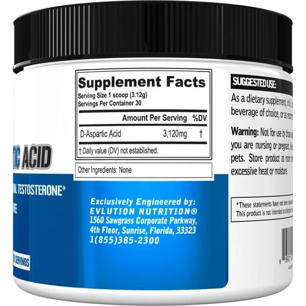 EVLution Nutrition D-Aspartic Acid
