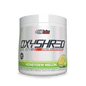 Supplement container labeled 'OXYSHRED' by EHP Labs with honeydew melon flavor on a white background
