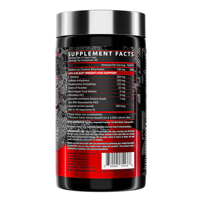 Nutrex Lipo-6 Black 120 Liquid caps