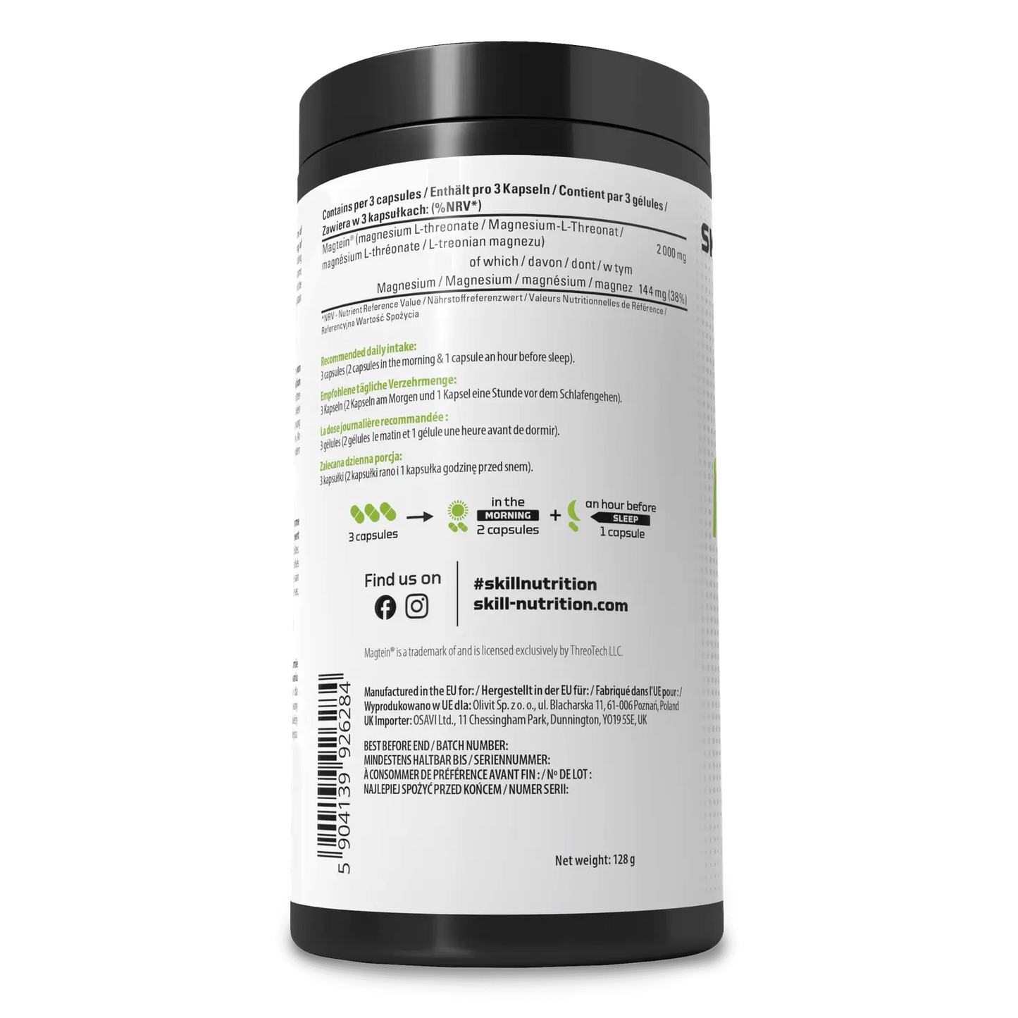 SkillNutrition Magtein Magnesium L-Threonate