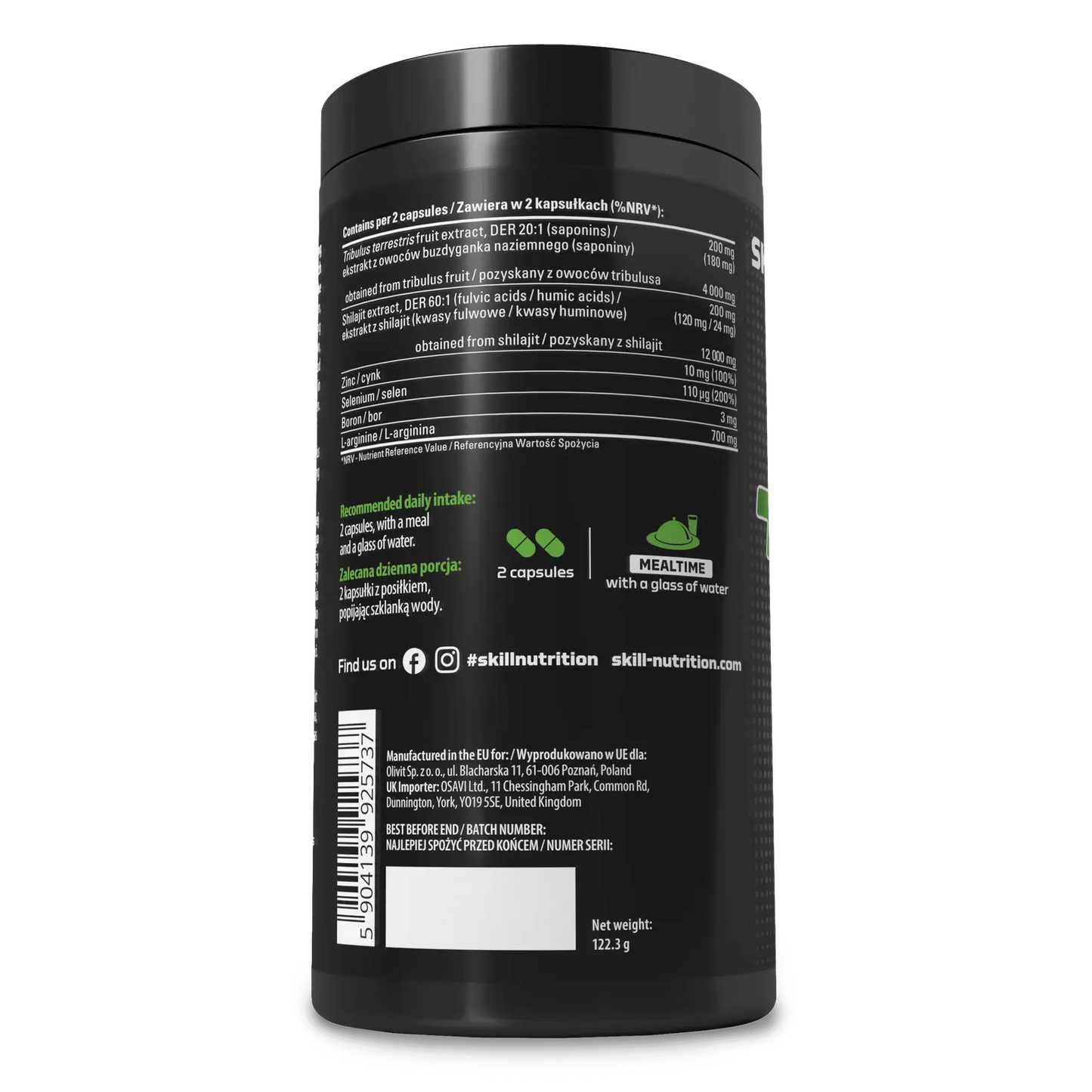 SkillNutrition Tribulus + Shilajit