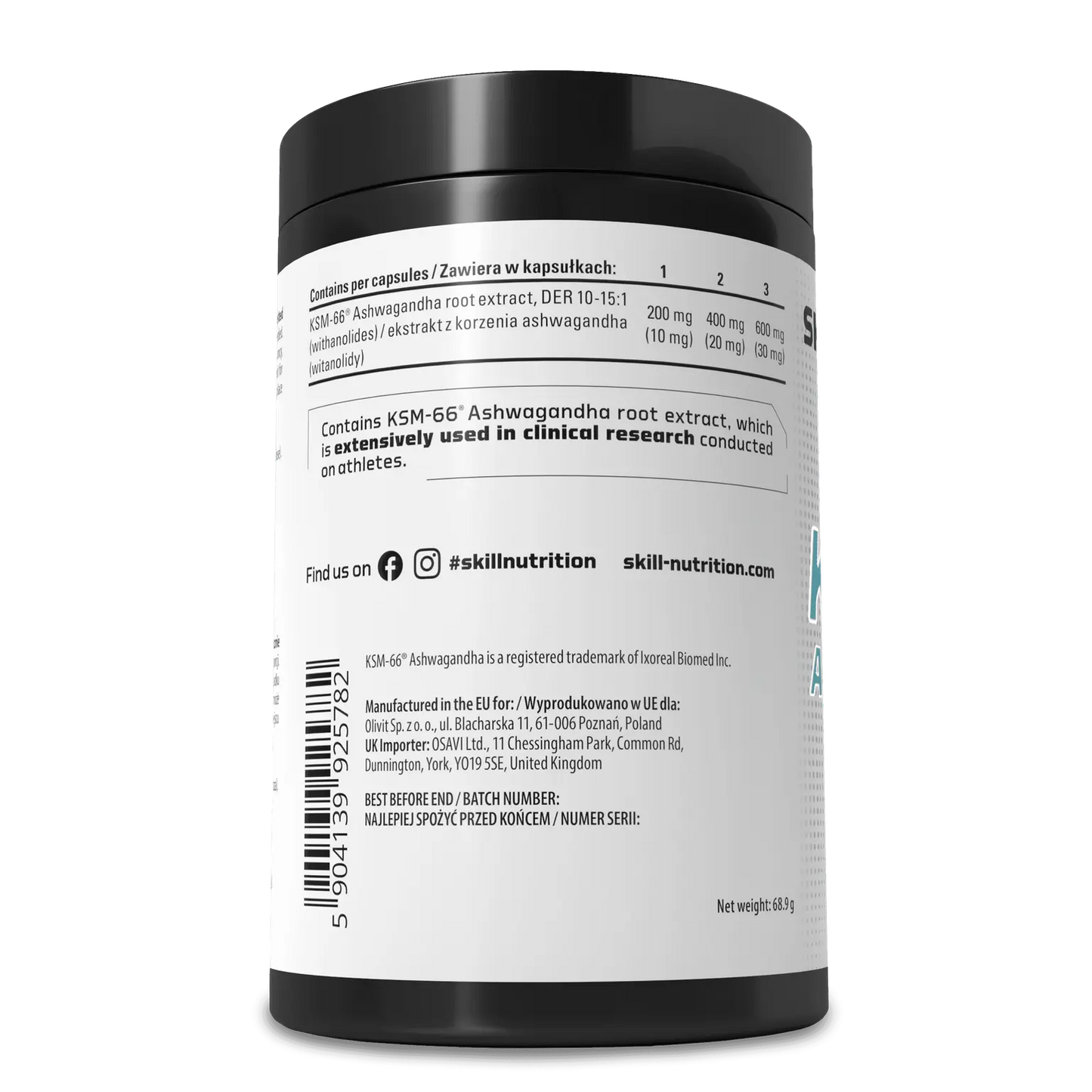 SkillNutrition KSM-66 Ashwagandha