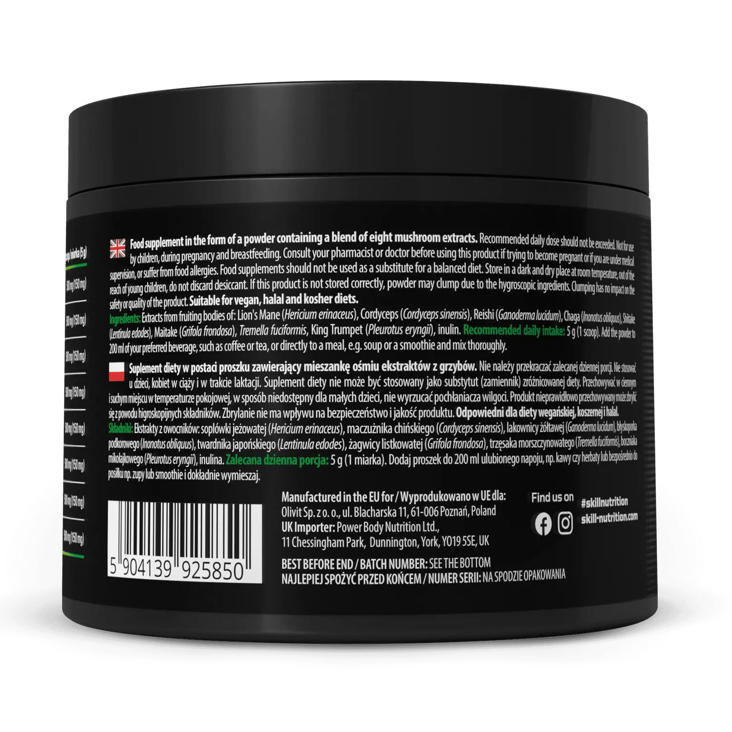 SkillNutrition 8 Mushroom Complex