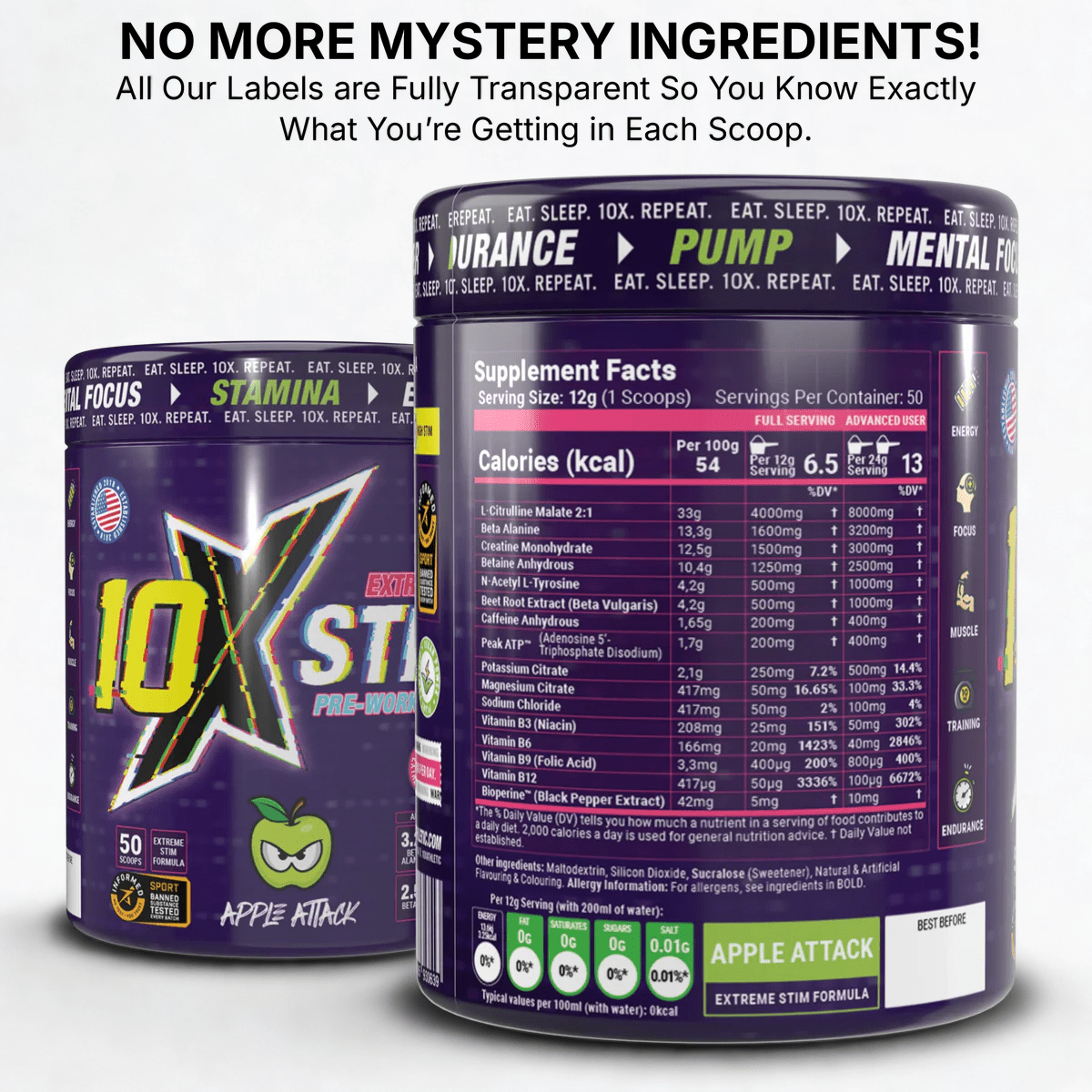 10X Athletic STIM 600g