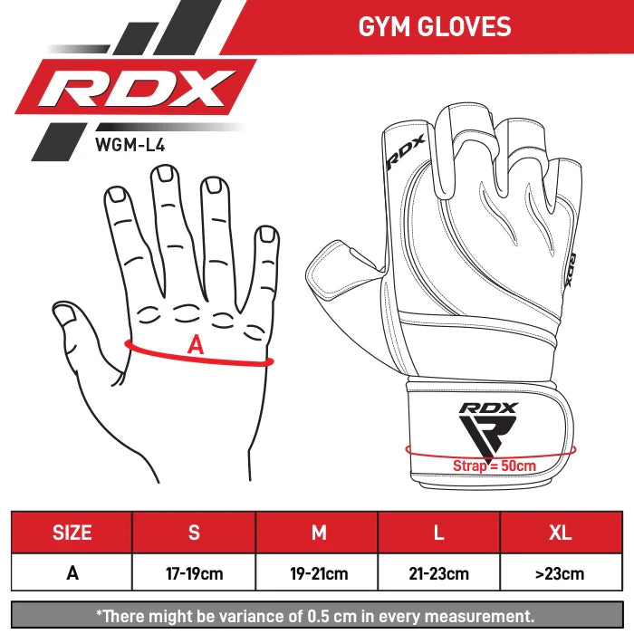 RDX L4 Open Finger Weightlifting Gym Gloves