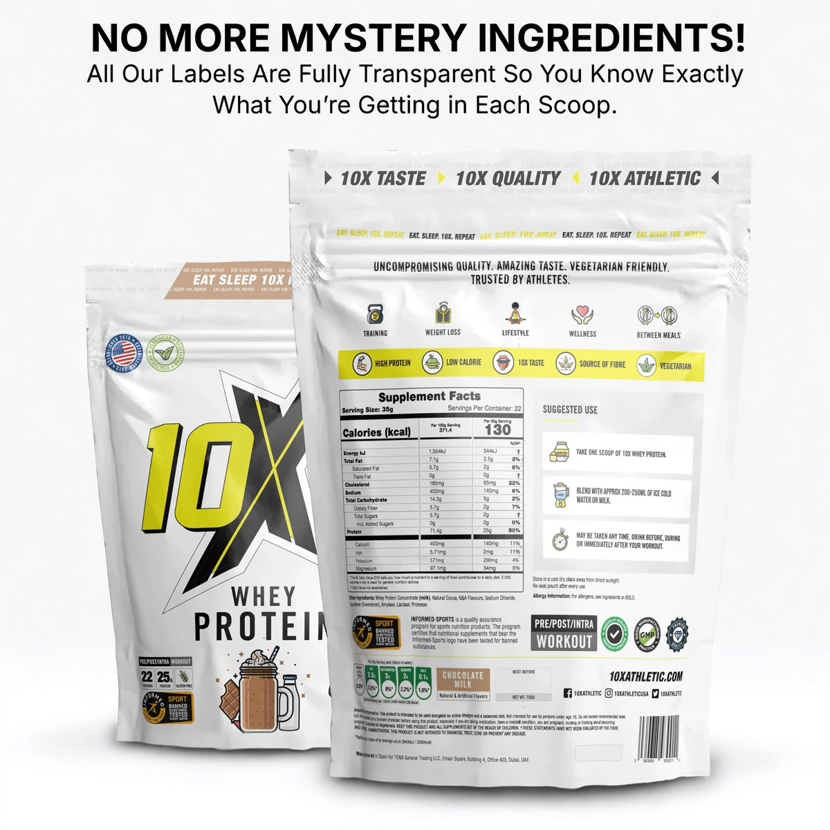 10X Athletic Whey Protein 700g
