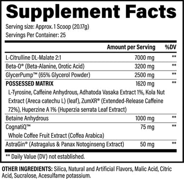 Black Magic BZRK Pre-Workout 487.5g image 1