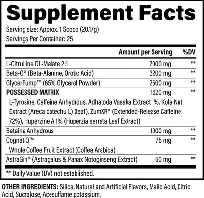 Black Magic BZRK Pre-Workout 487.5g image 1