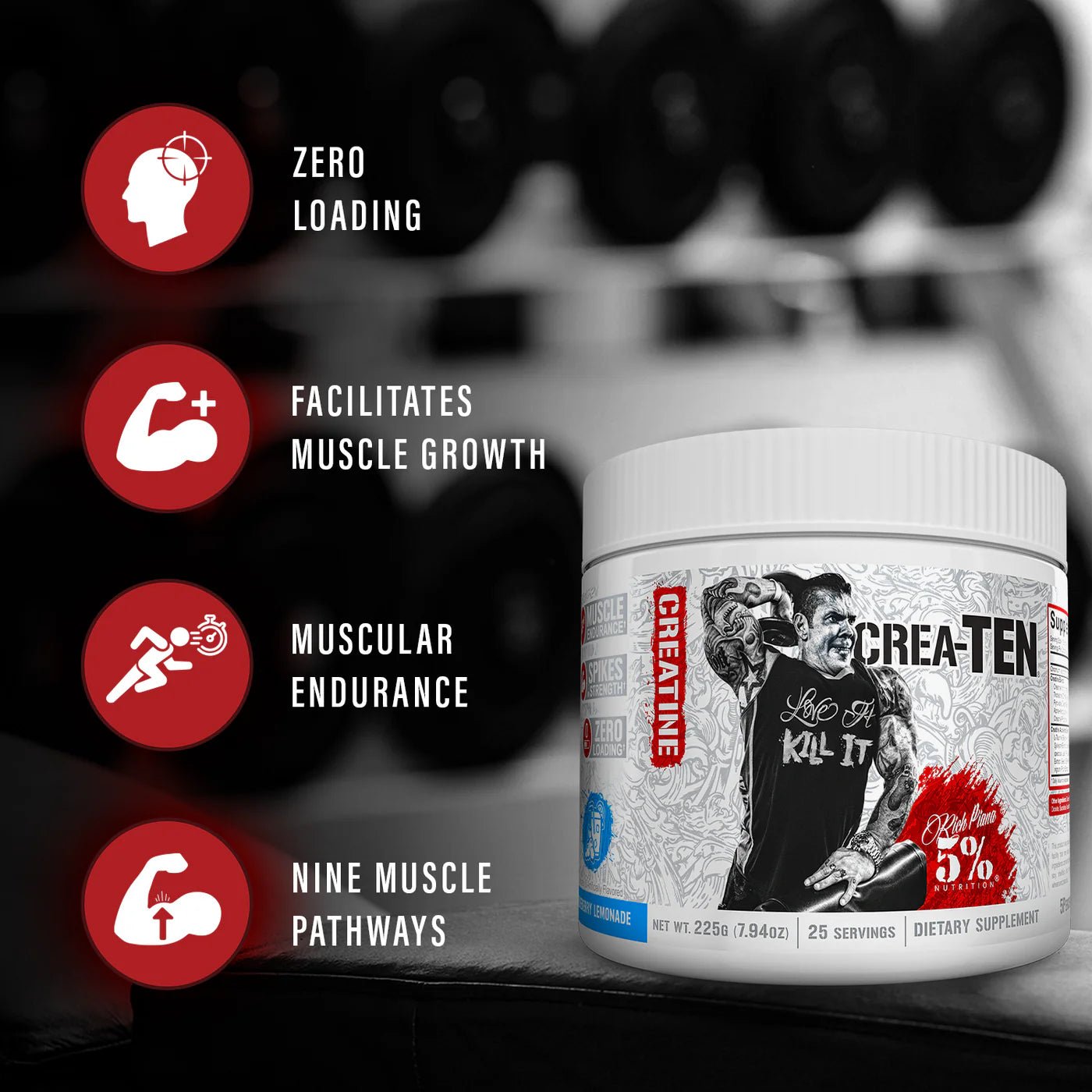 5% Nutrition CREA-TEN Legendary Series 225g image 5