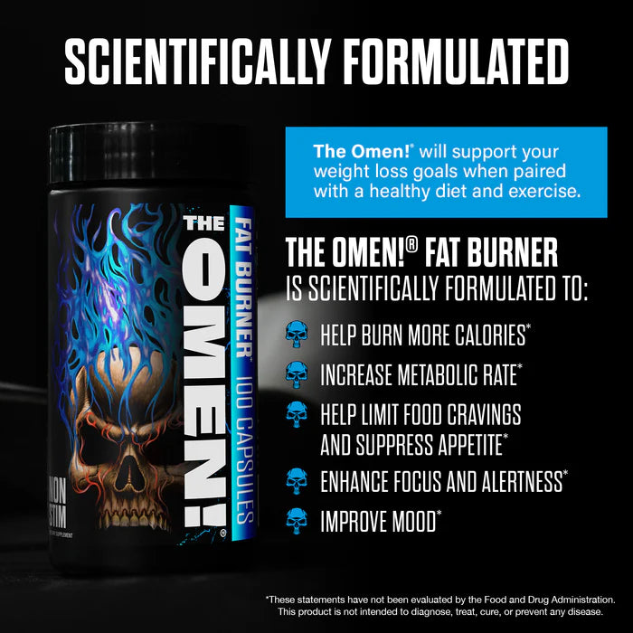 JNX Sports The Omen! Non-Stimulant Fat Burner100 vcaps image 6