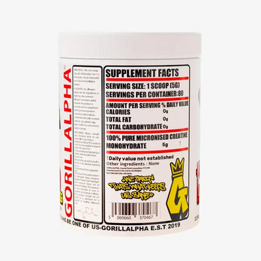 Gorillalpha Creatine 400g image 1