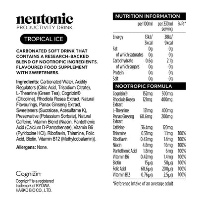 Neutonic Productivity Drink 12x330ml – Nootropic Energy & Focus Blend image 8