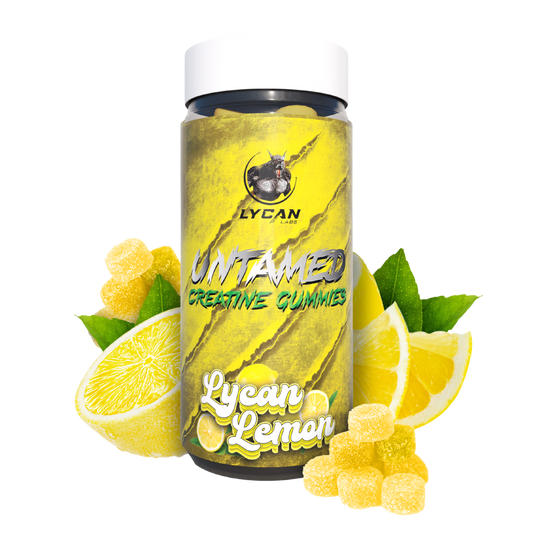 Lycan Labs Untamed Creatine Gummies – Lemon (300g, 90 Gummies) image 0