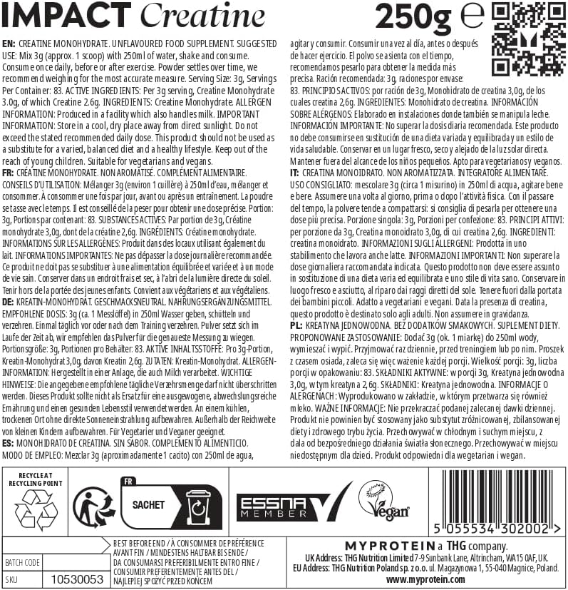 MyProtein Creatine Monohydrate image 2