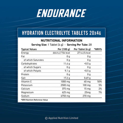 Applied Nutrition Effervescent Electrolyte Tablets 6x20 Tabs image 1