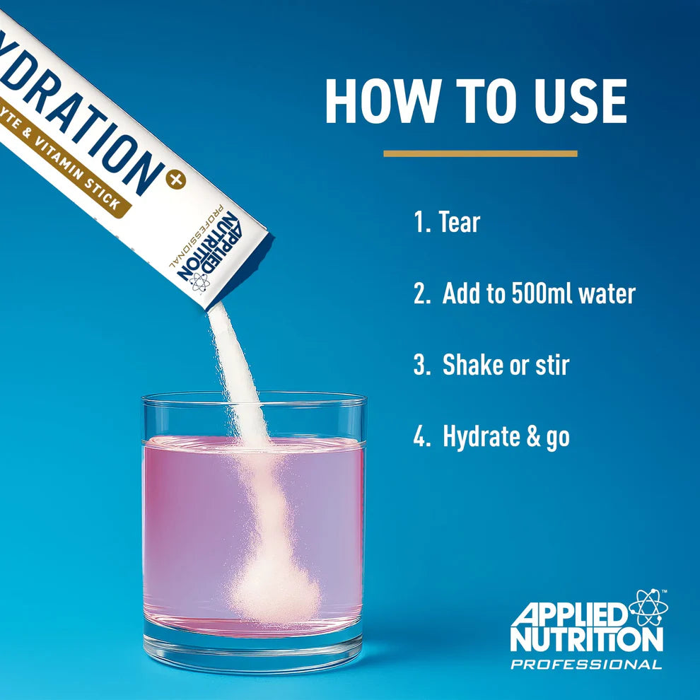 Applied Nutrition Hydration+ Electrolyte & Vitamin Powder Sticks 7x8g image 1
