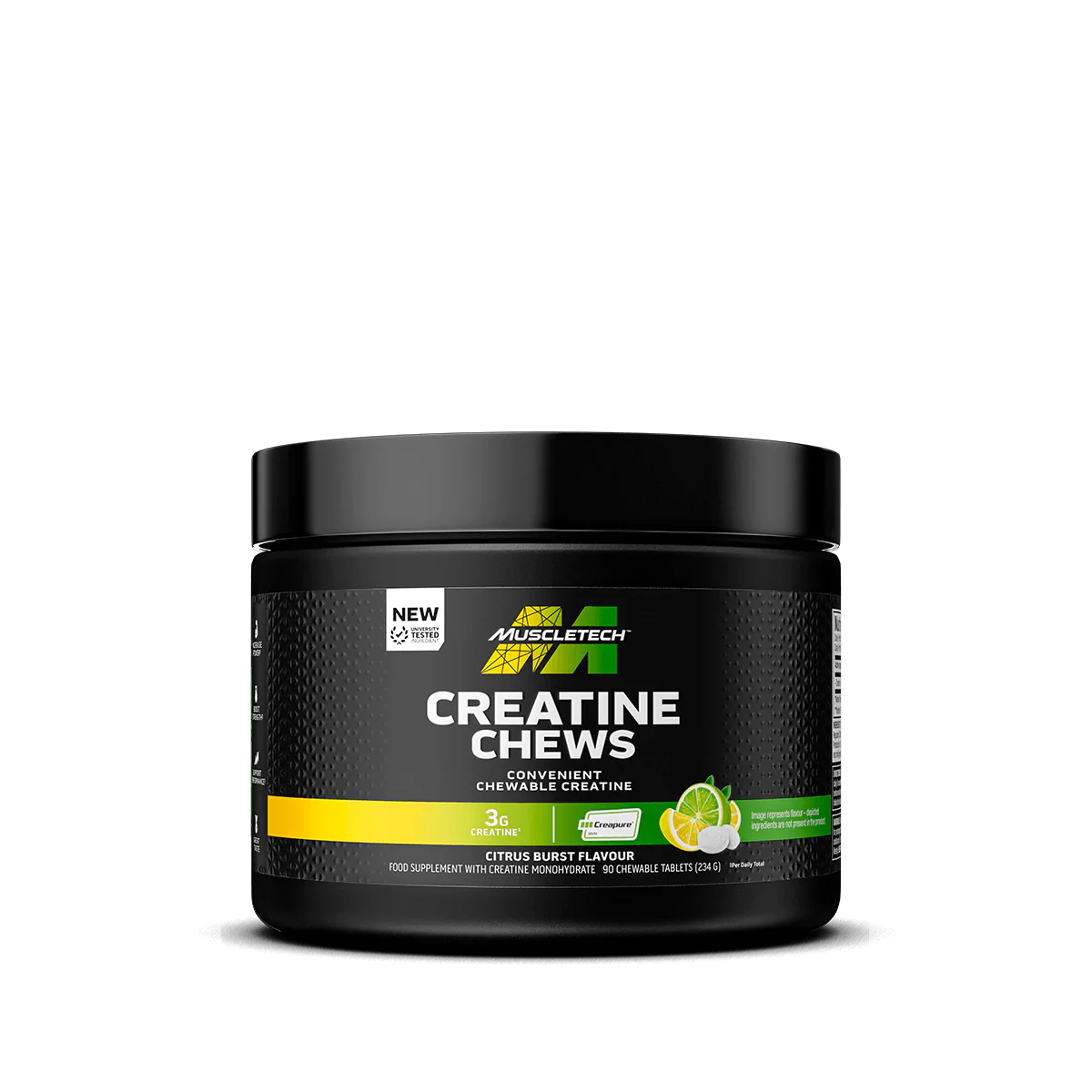 MuscleTech  Creatine Chews, Citrus Burst - 90 chewable tablets