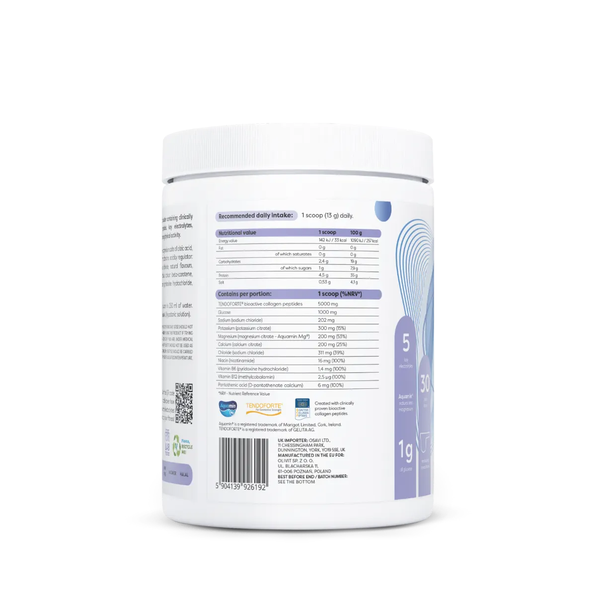 OSAVI Collagen Electrolytes Vitality and Sport