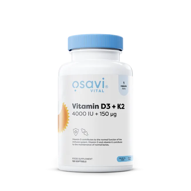 OSAVI Vitamin D3 + K2, 4000 IU + 150 μg